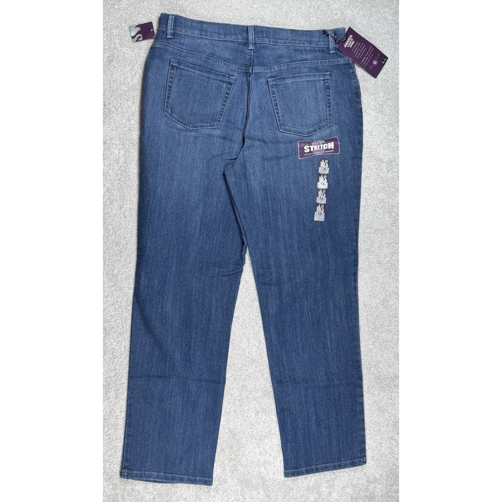 Gloria Vanderbilt Amanda Jeans Womens 16 Blue Tapered Phoenix Wash Classic Fit